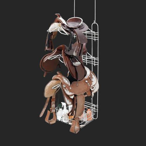 Main Frame with 3 Saddle Racks and Wire Basket.