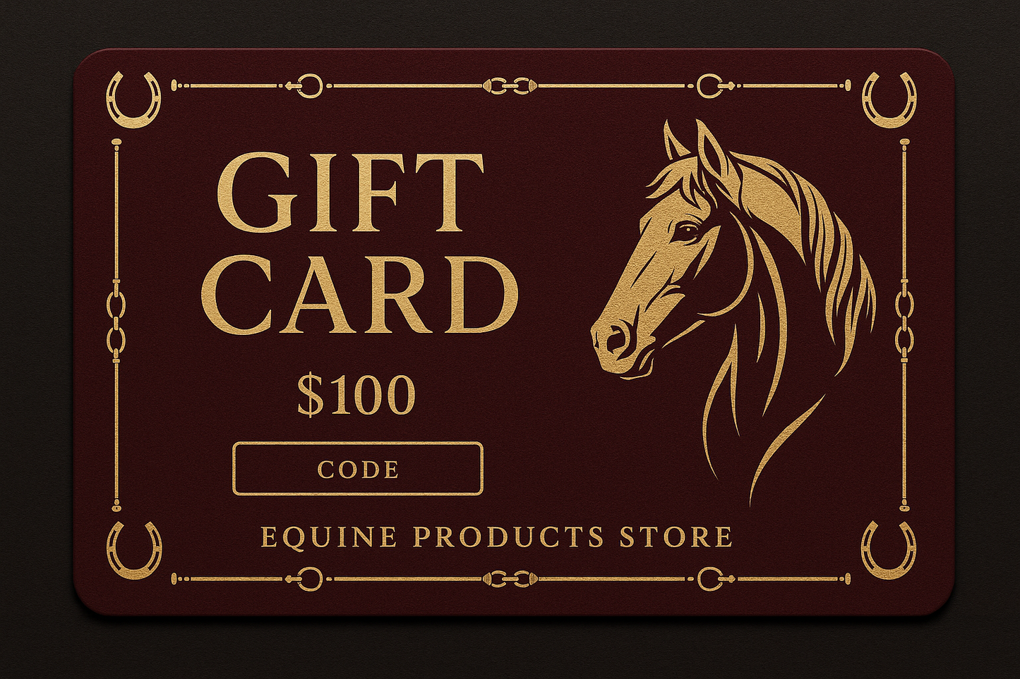 gift card for equine products general card