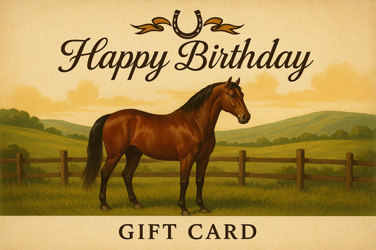 gift card for horse products birthday card