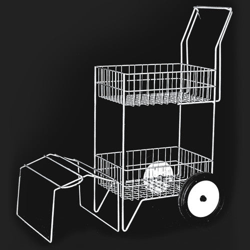Rolling Basket with Saddle Rack Insert next to it.